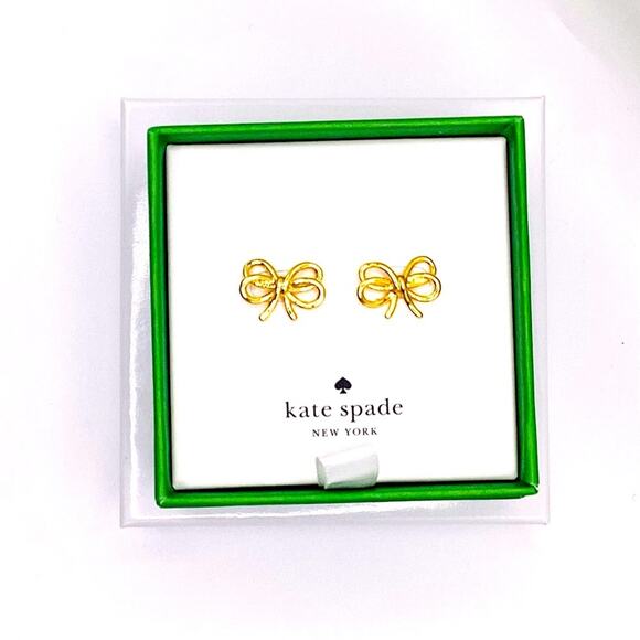 Kate Spade Gold Bow Stud Earrings - Picture 1 of 6